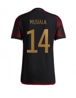 Německo Jamal Musiala #14 Venkovní Dres MS 2022 Krátký Rukáv